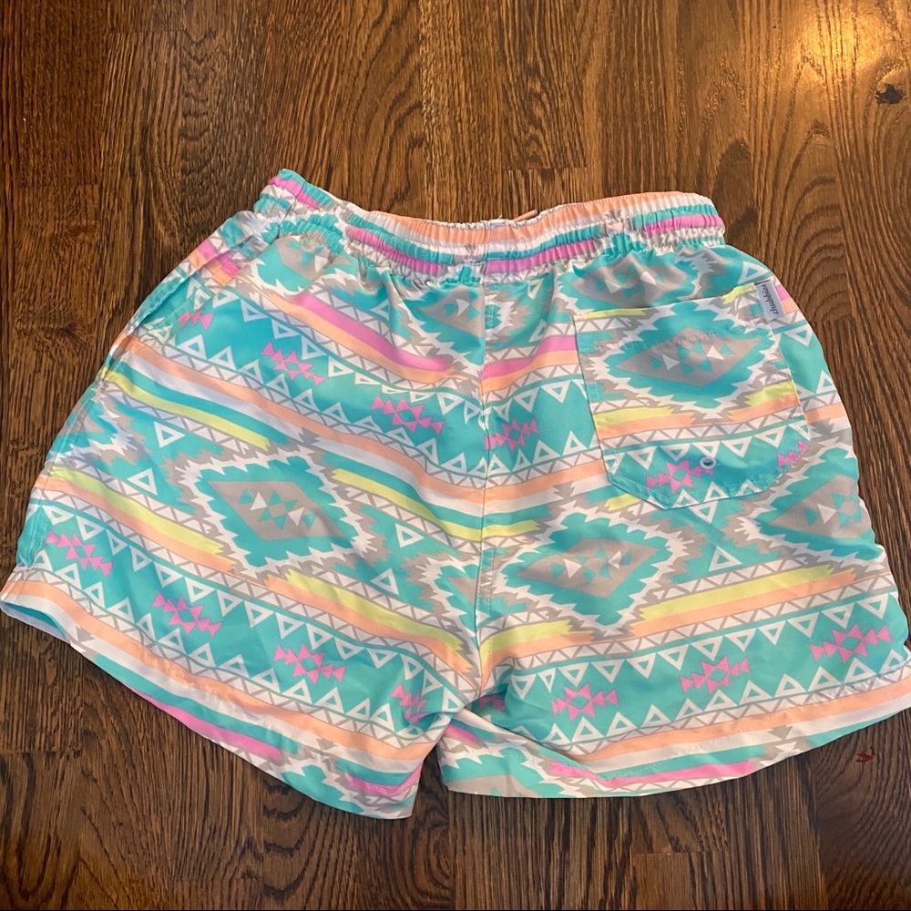 Aztec print Chubbies swim trunks